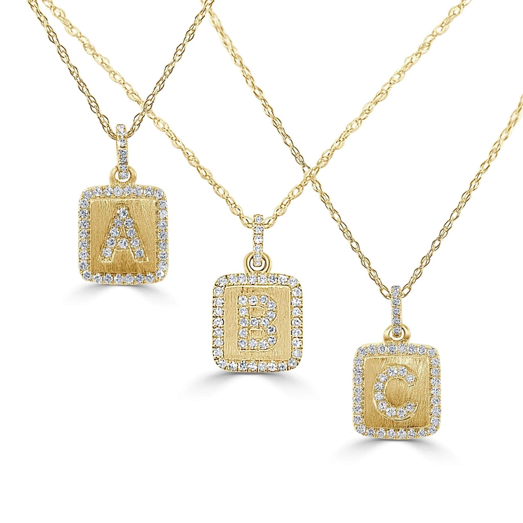 14kt Gold & Diamond Initial Necklace