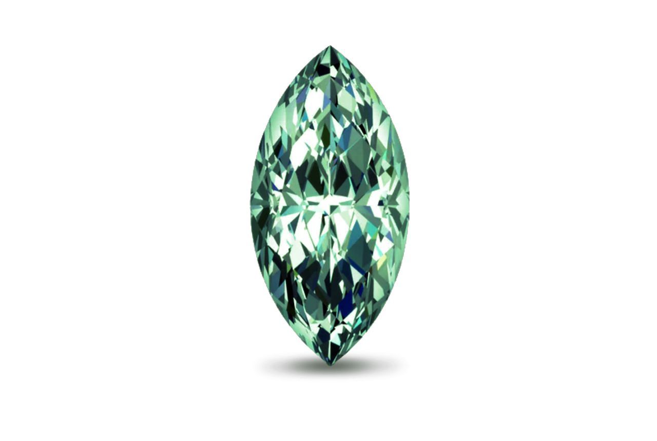 0.30 Carat Marquise Green Diamond