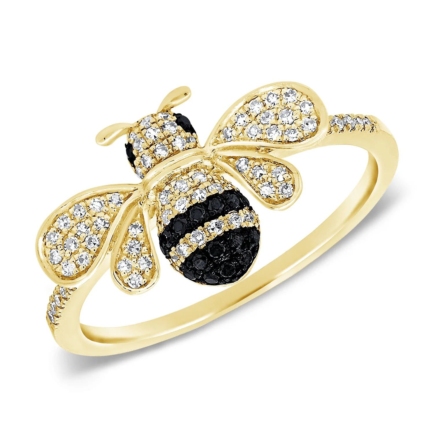 14kt Gold 0.23 CTW Diamond Bumble Bee Ring