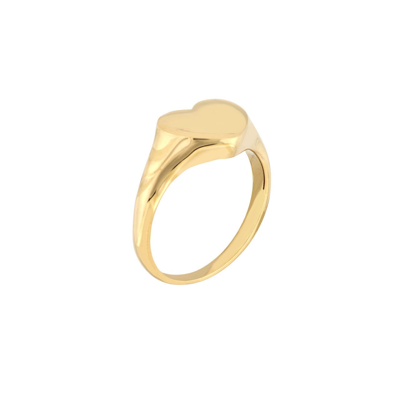 14kt Gold Signet Mini Heart Ring