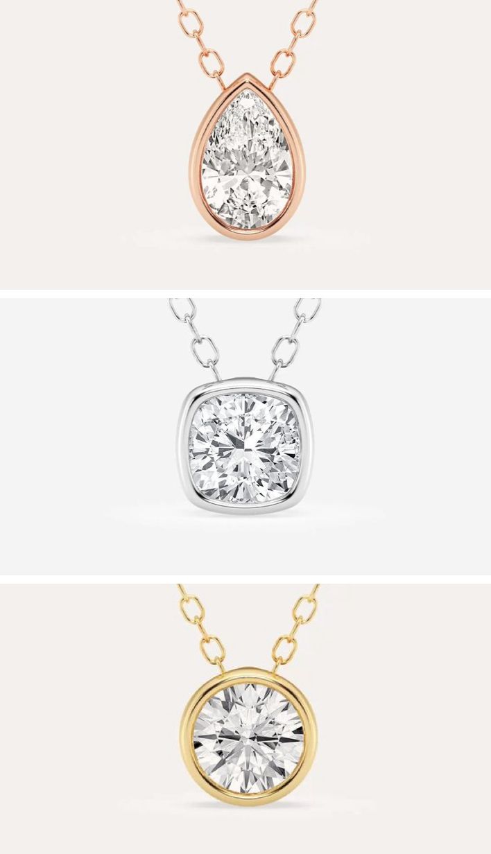 Shop Bezel Diamond Pendants