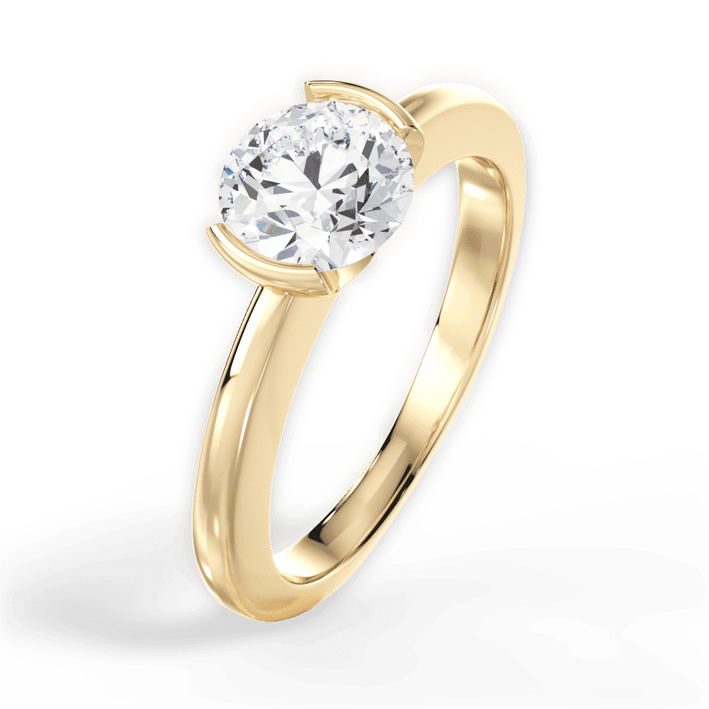 Solitaire Semi-bezel-set Diamond Engagement Ring | Ritani