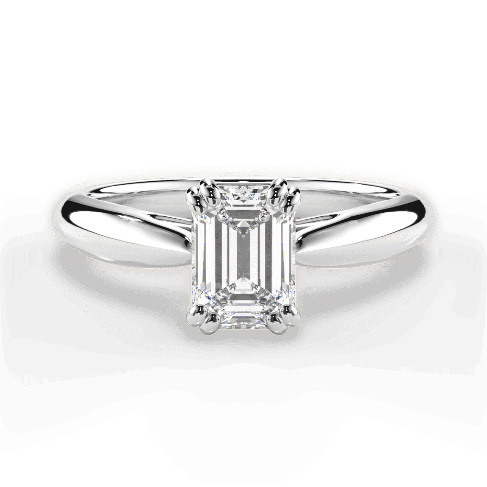 Two-Tone Solitaire Diamond Tulip Cathedral Engagement Ring | Ritani