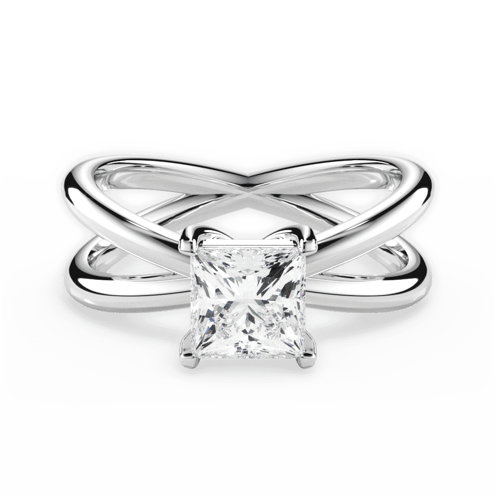 14kt White Gold/18kt White Gold/Platinum/princess/top