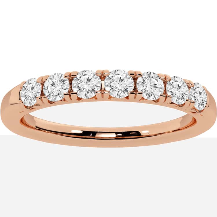 0.50 CTW Seven-Stone Round Cut Lab Diamond Wedding Ring
