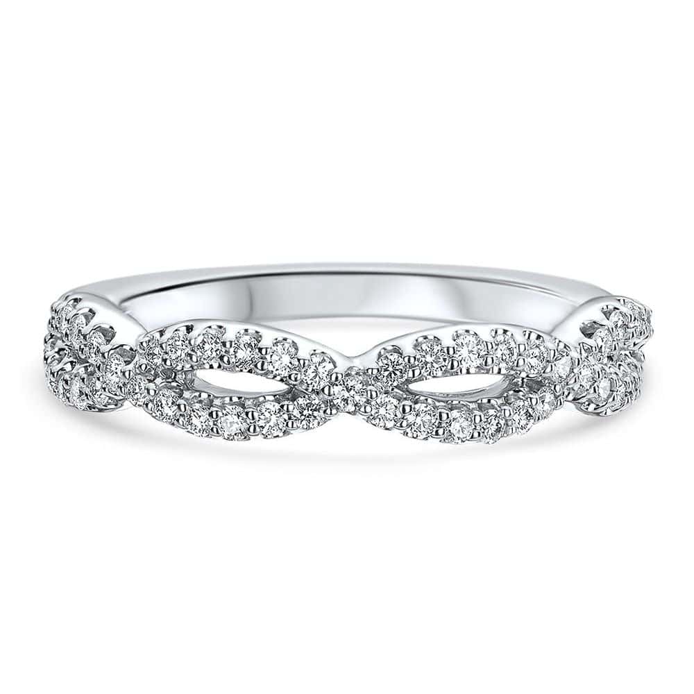 Masterwork Lab Diamond Twist Wedding Ring