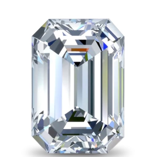 0.30 Carat Good Cut Emerald Natural Diamond - J Color, SI1 Clarity - GIA Certified