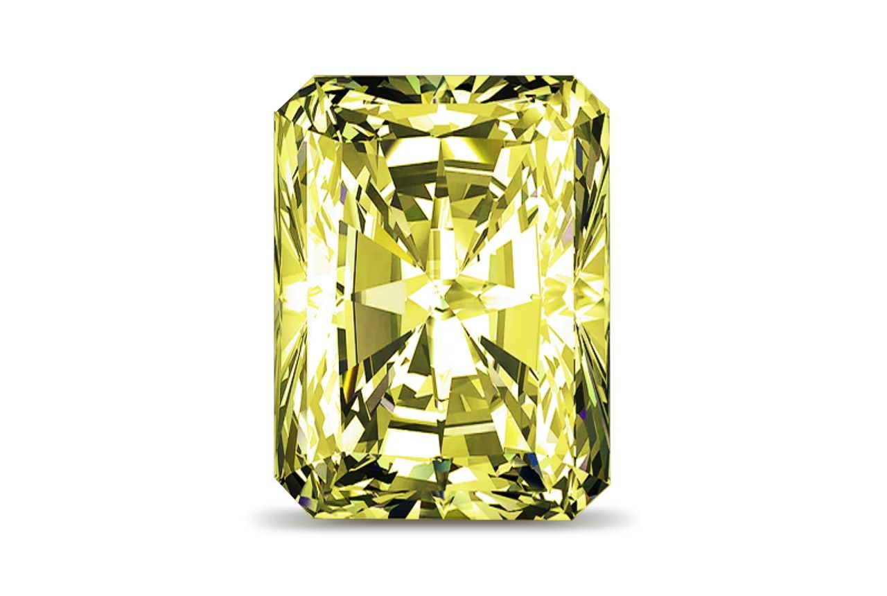0.43 Carat Radiant Yellow Diamond