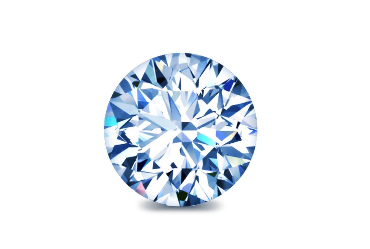 1.58 Carat Round Blue Lab Diamond
