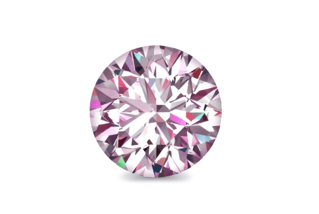 1.32 Carat Round Pink Lab Diamond