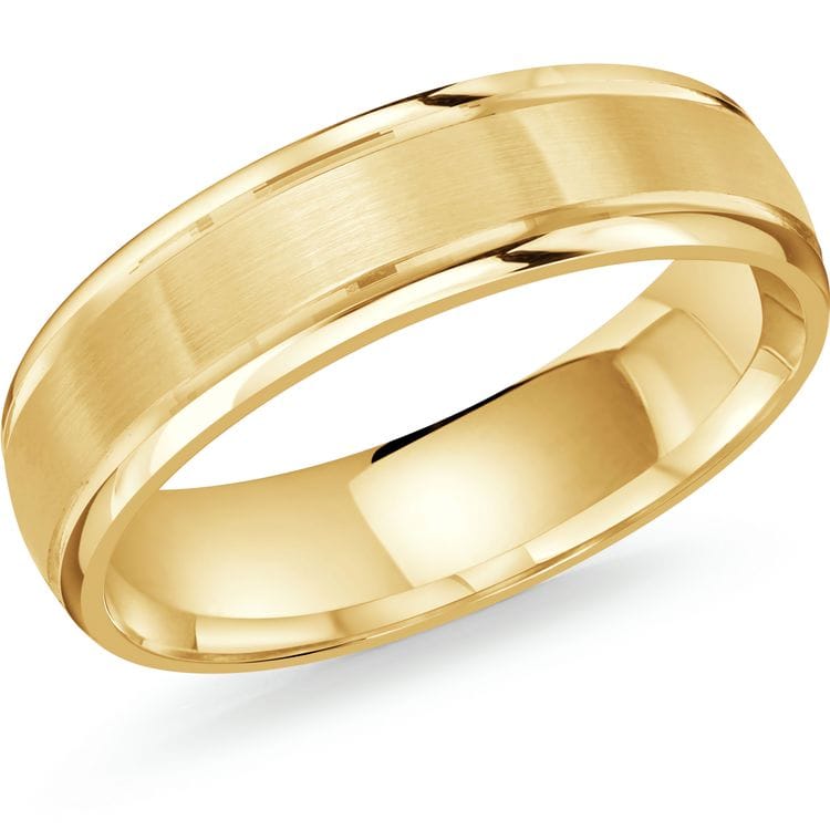 Men's Satin-finish Polished Edge Wedding Ring