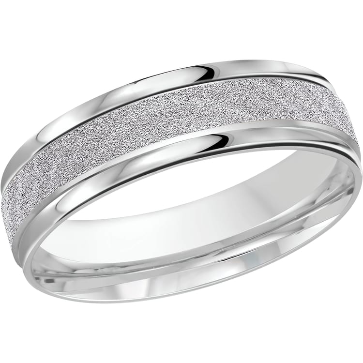 Men's 6mm Sandblast-finish Wedding Ring
