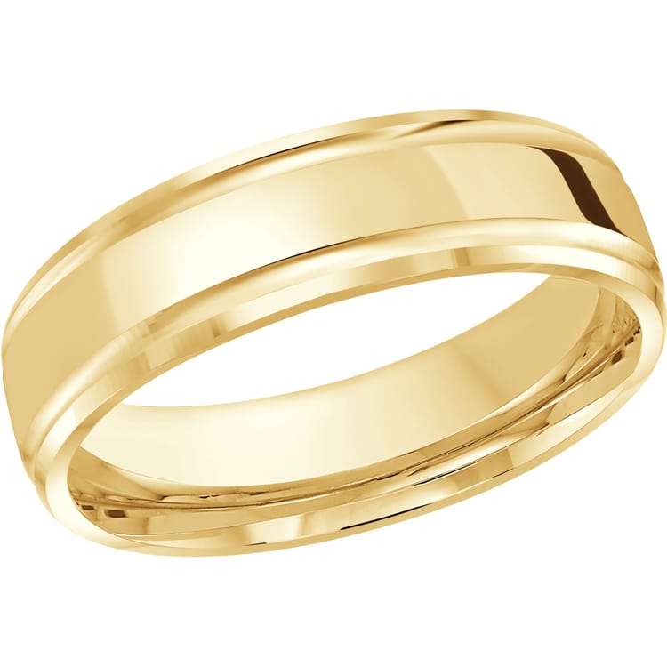 Men's 6mm Beveled Edge Wedding Ring