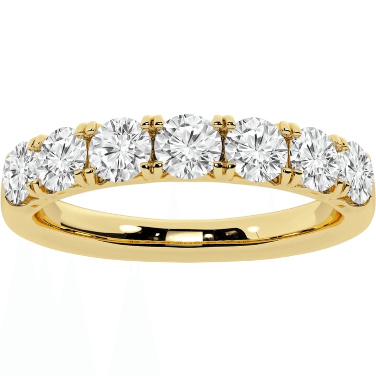 1.00 CTW Seven-Stone Round Cut Lab Diamond Wedding Ring