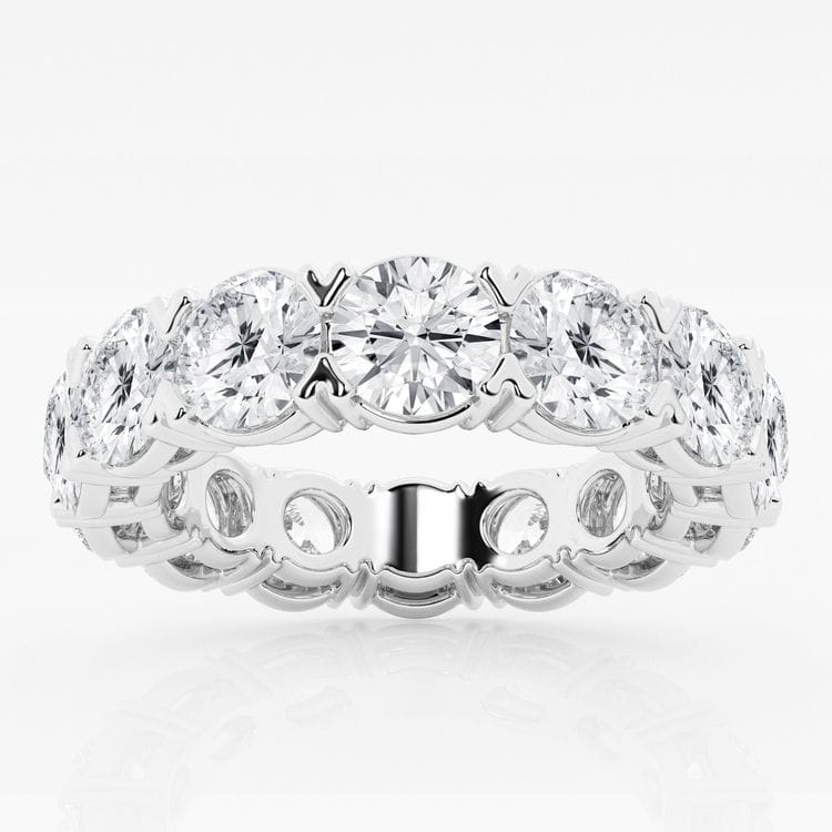 7.00 CTW Round Lab Grown Diamond V-Prong Eternity Ring