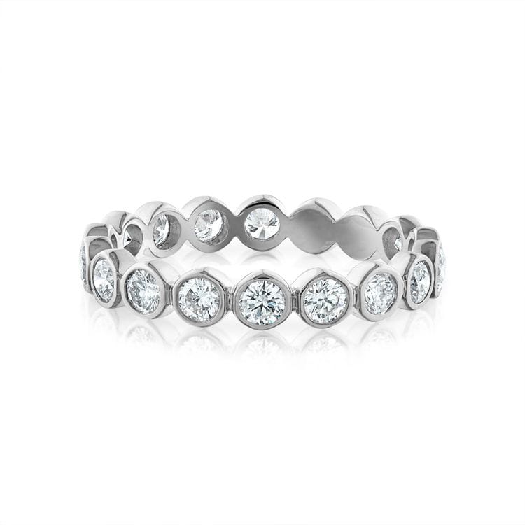 1.00 CTW Round-Cut Diamond Bezel Set Eternity Ring
