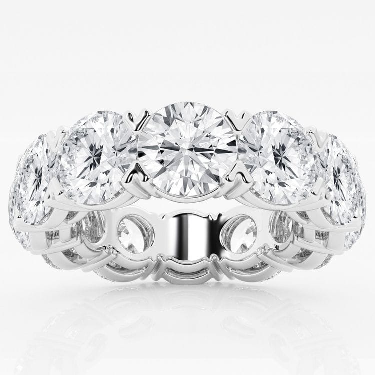 12.00 CTW Round Lab Grown Diamond V-Prong Eternity Ring