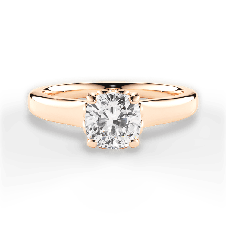 The Carmen Solitaire / 7.01 Carat Cushion Yellow Diamond