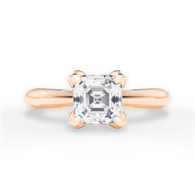 The Silvia Solitaire / 3.09 Carat Asscher Brown Diamond