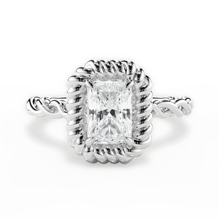 Twisted Metal Halo Engagement Ring