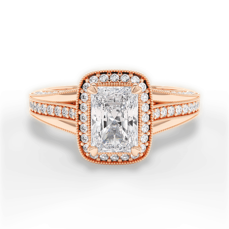 The Cecile Halo / 0.94 Carat Radiant Diamond