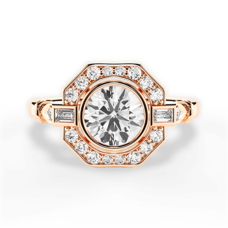 The Ayla Halo / 0.33 Carat Round Lab Diamond