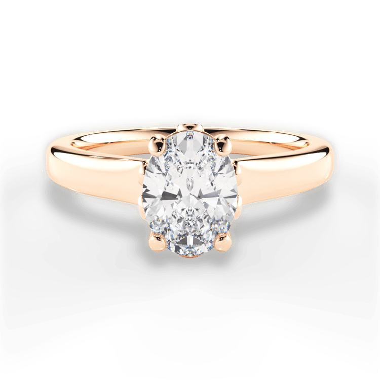 The Carmen Solitaire / 6.01 Carat Oval Yellow Diamond