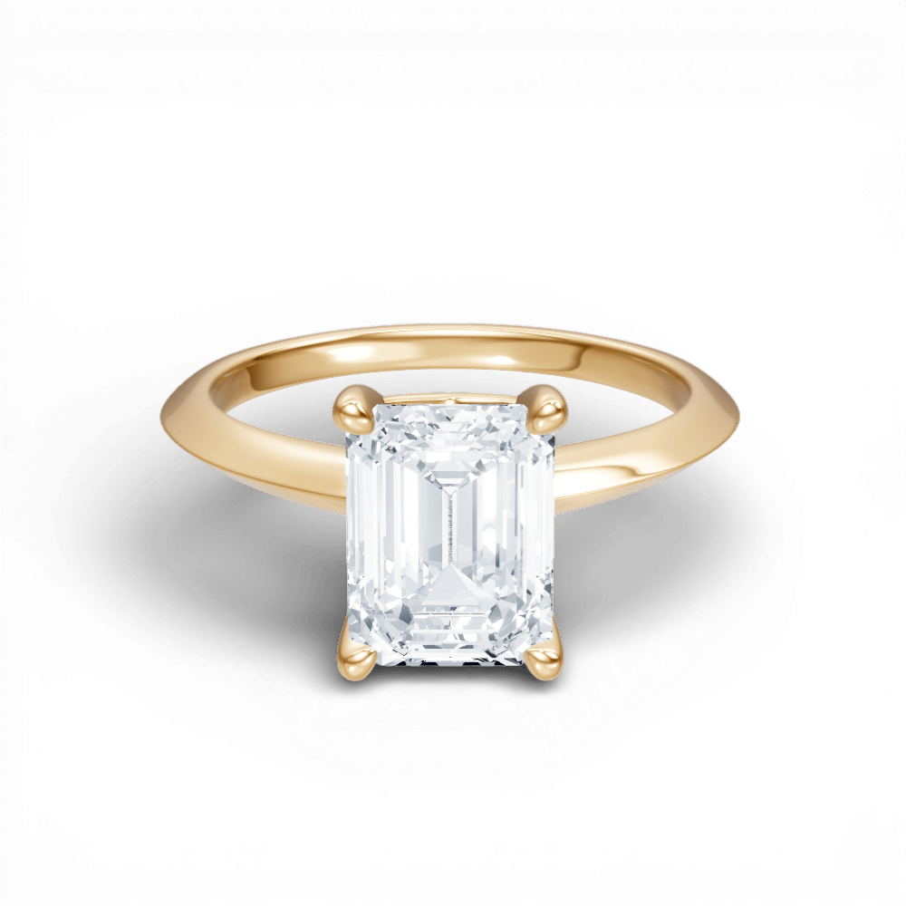 The Orielle Emerald Cut 18kt Yellow Gold The Orielle Four Prong Solitaire Engagement Ring