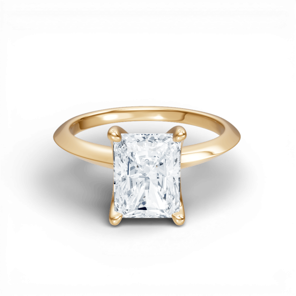 The Teya Radiant Cut 14kt Yellow Gold Four-Prong Solitaire Engagement Ring
