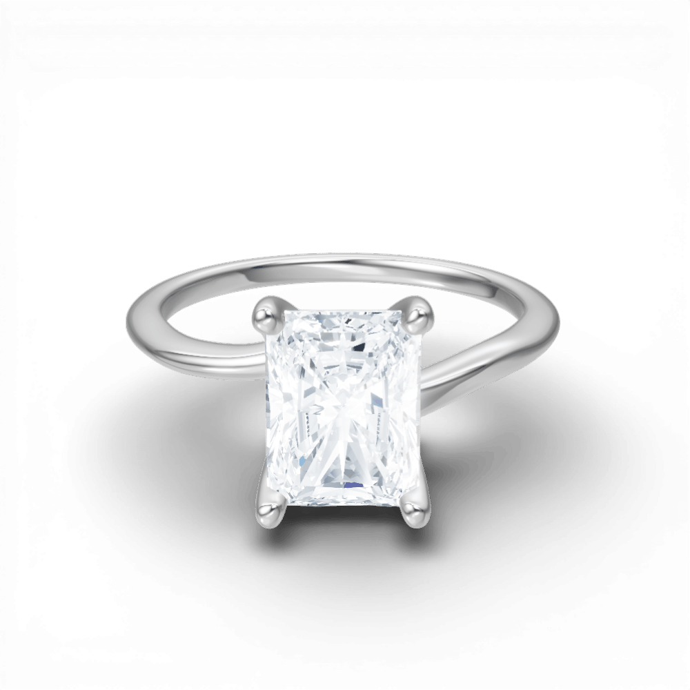 The Geneva Radiant Cut 14kt White Gold Four-Prong Solitaire Engagement Ring