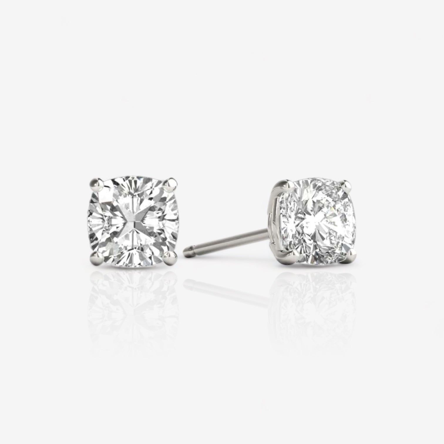 Cushion Diamond Earring Baskets