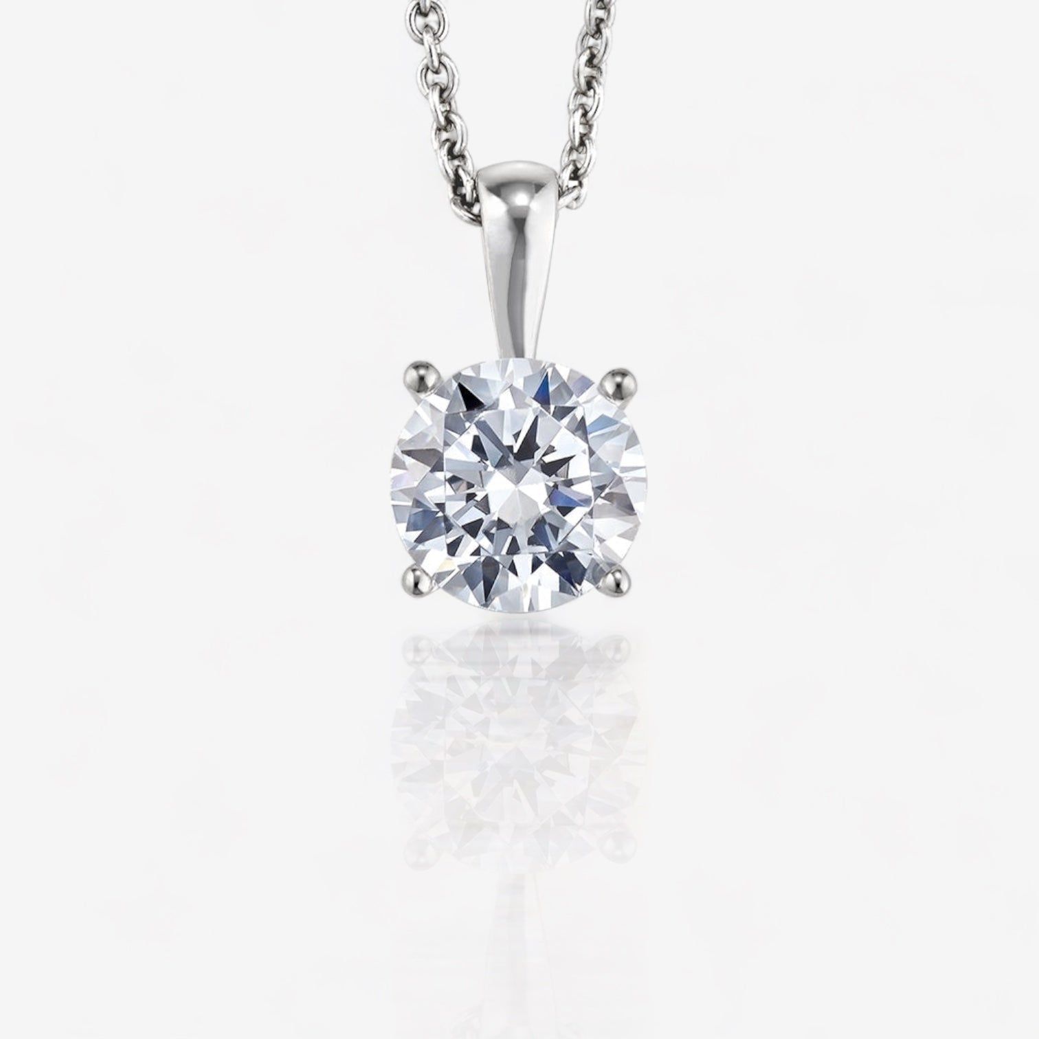 Lab Grown Round Diamond Pendant