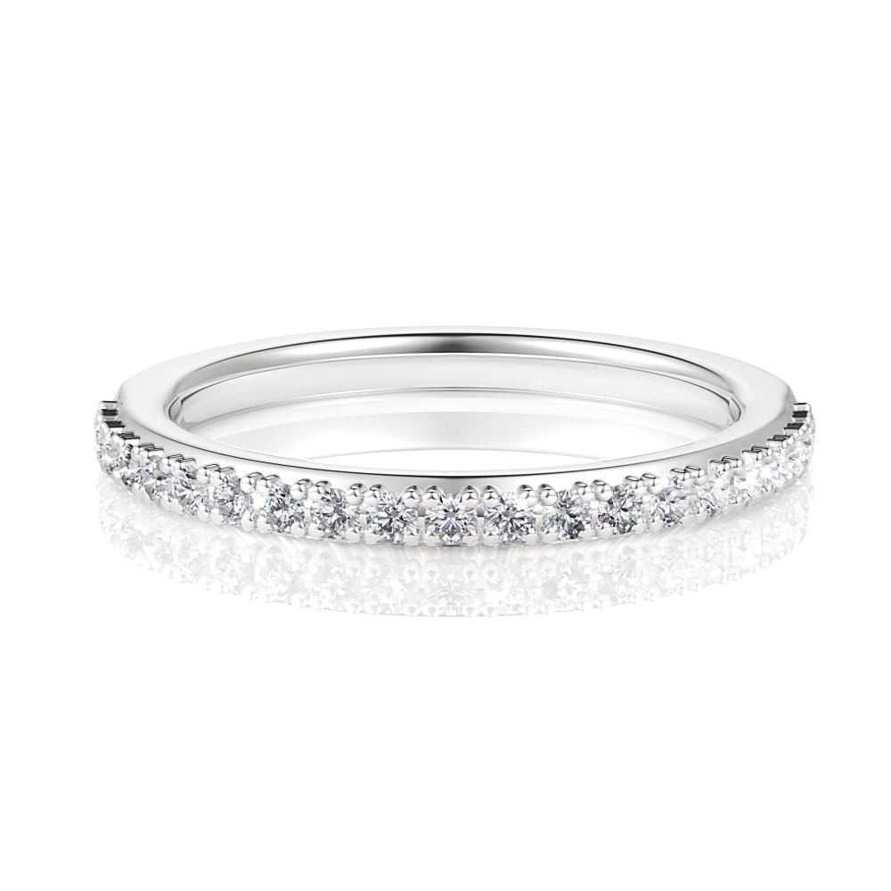 Women's 0.23 CTW French-Set Diamond Wedding Band