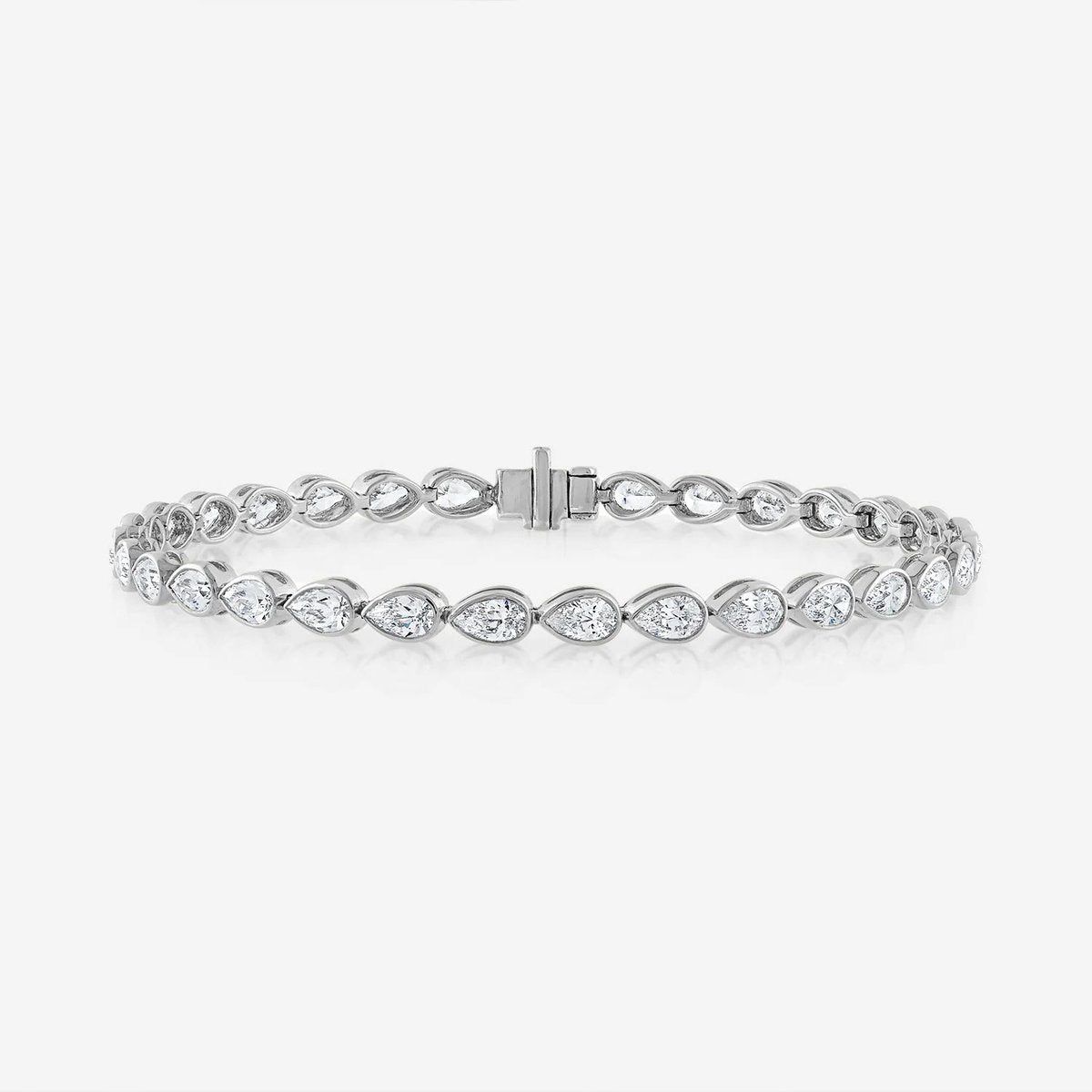 Pear Cut Bezel-Set Tennis Bracelet