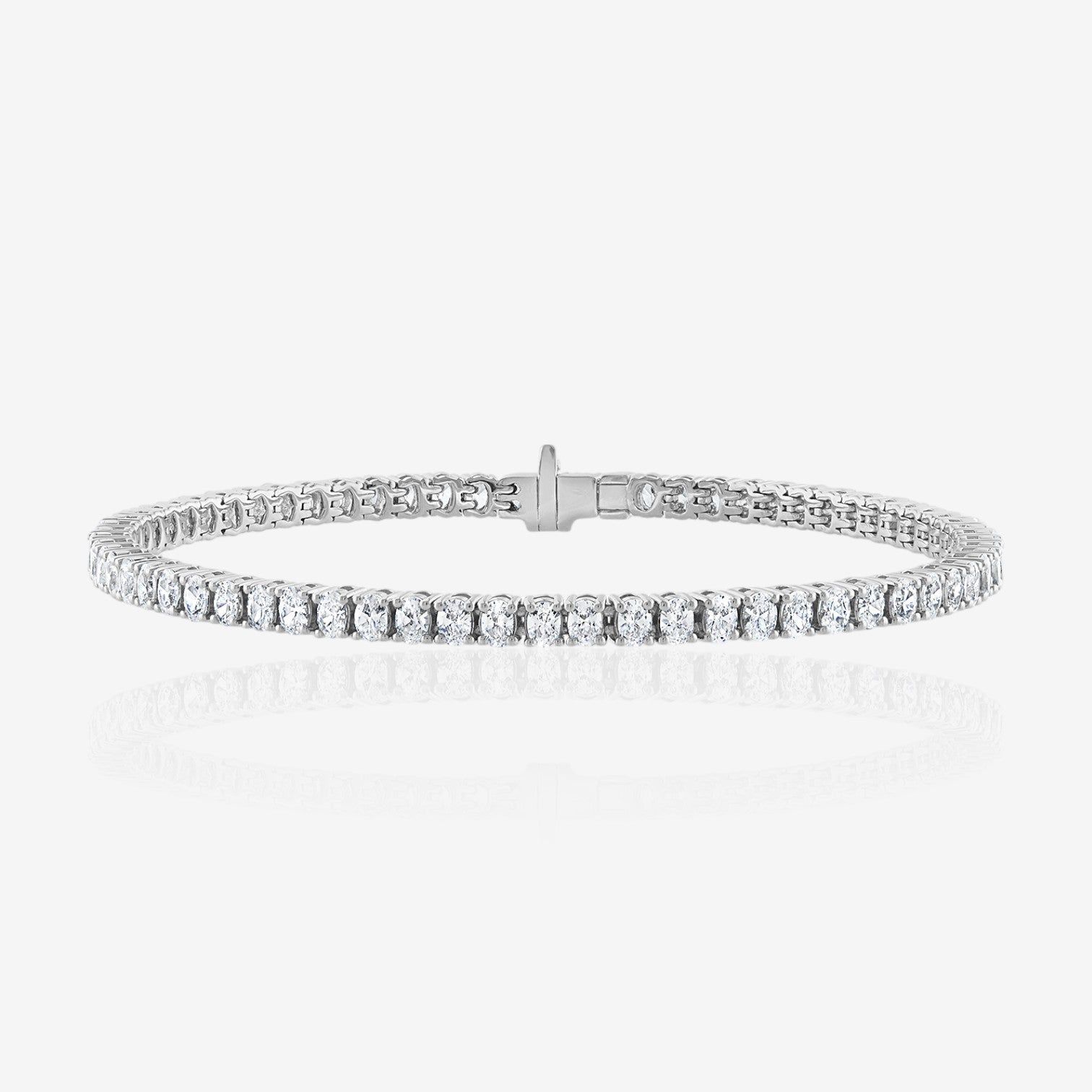 Oval Cut Prong-Set Tennis Bracelet