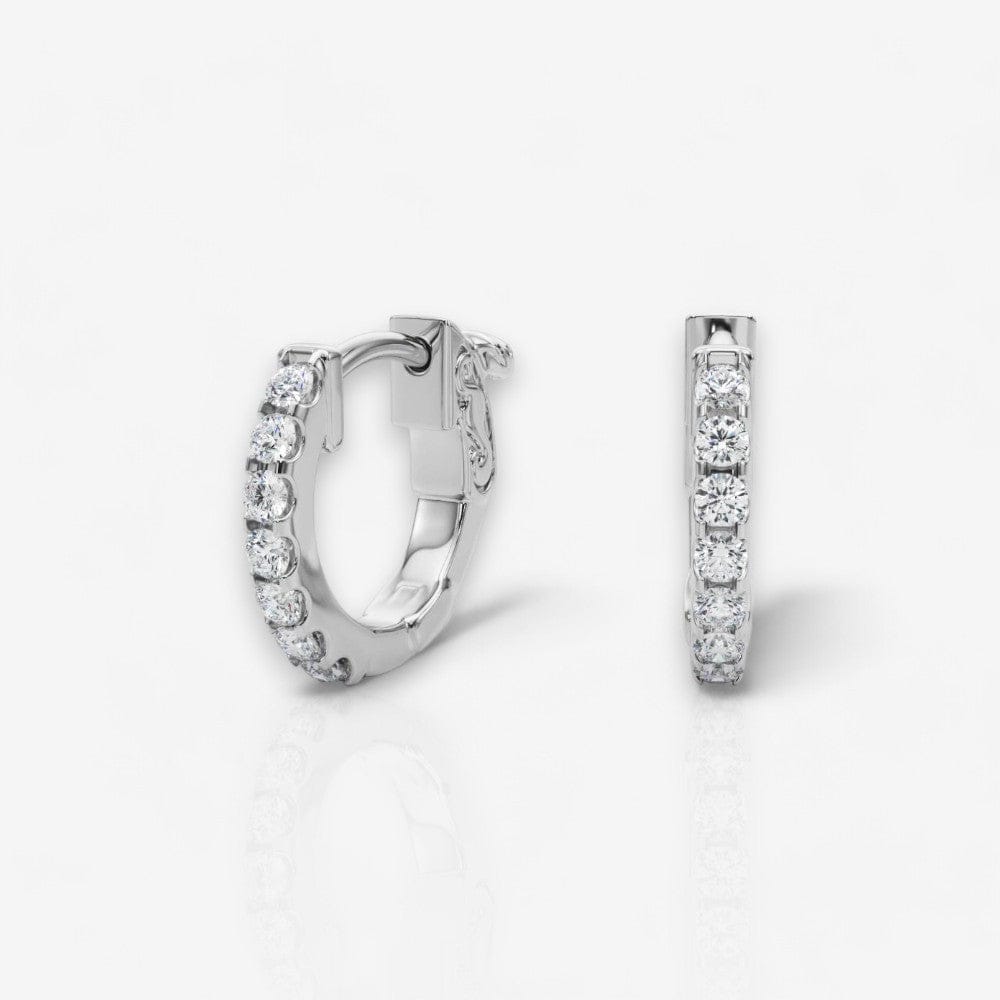 Lab Grown Diamond Huggie Earrings - 1/2 Inch