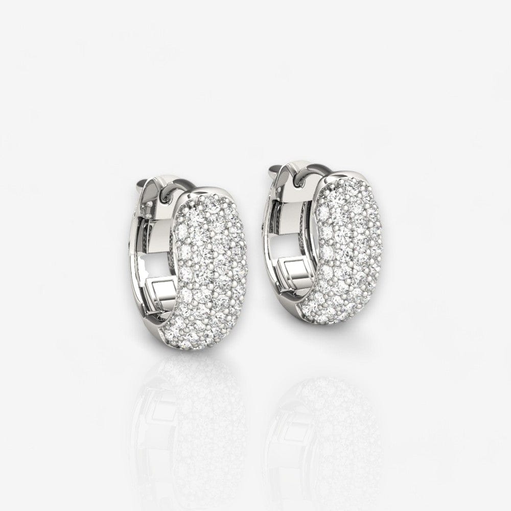 Pavé Lab Diamond Huggie Hoop Earrings