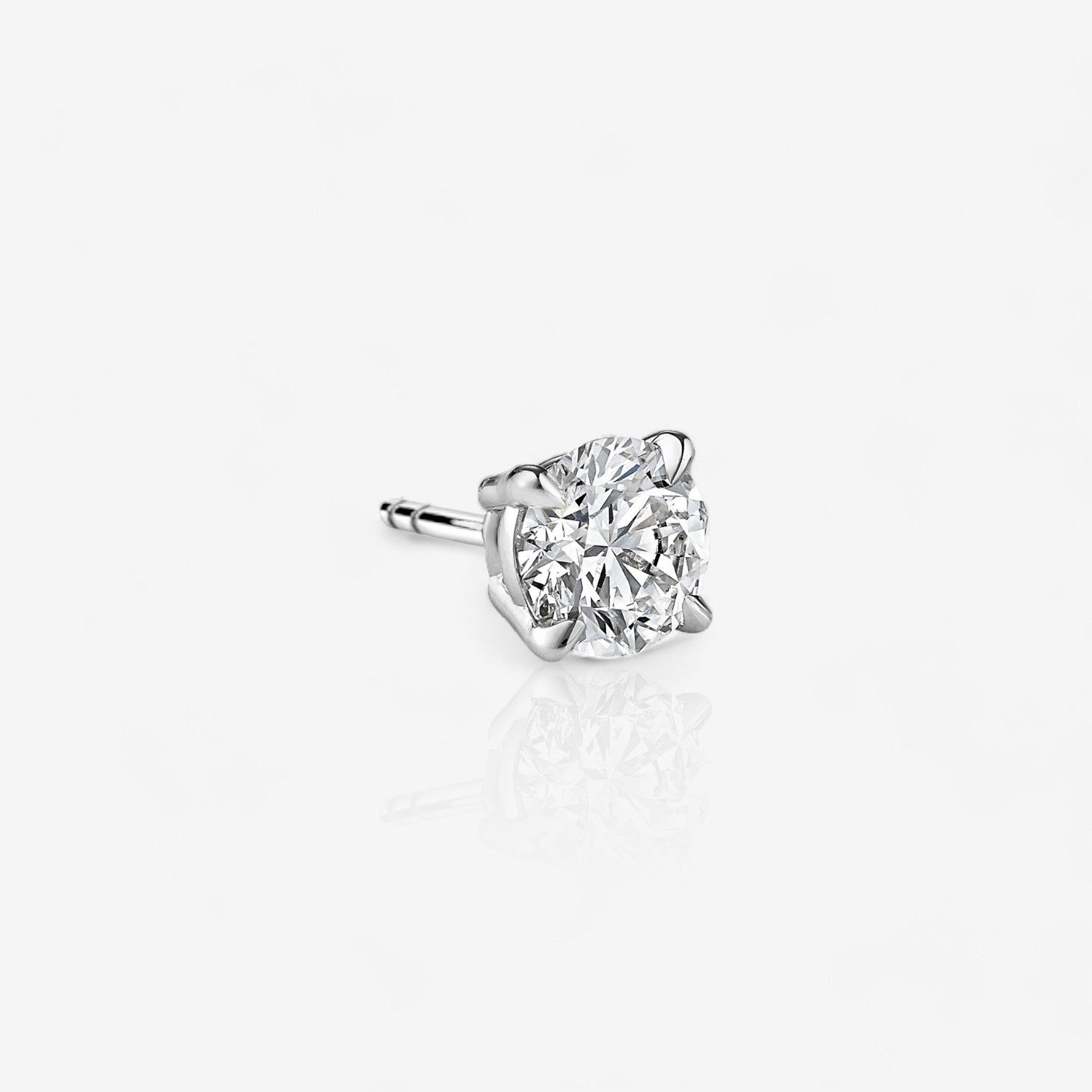 Lab Grown Single Diamond Stud Earring