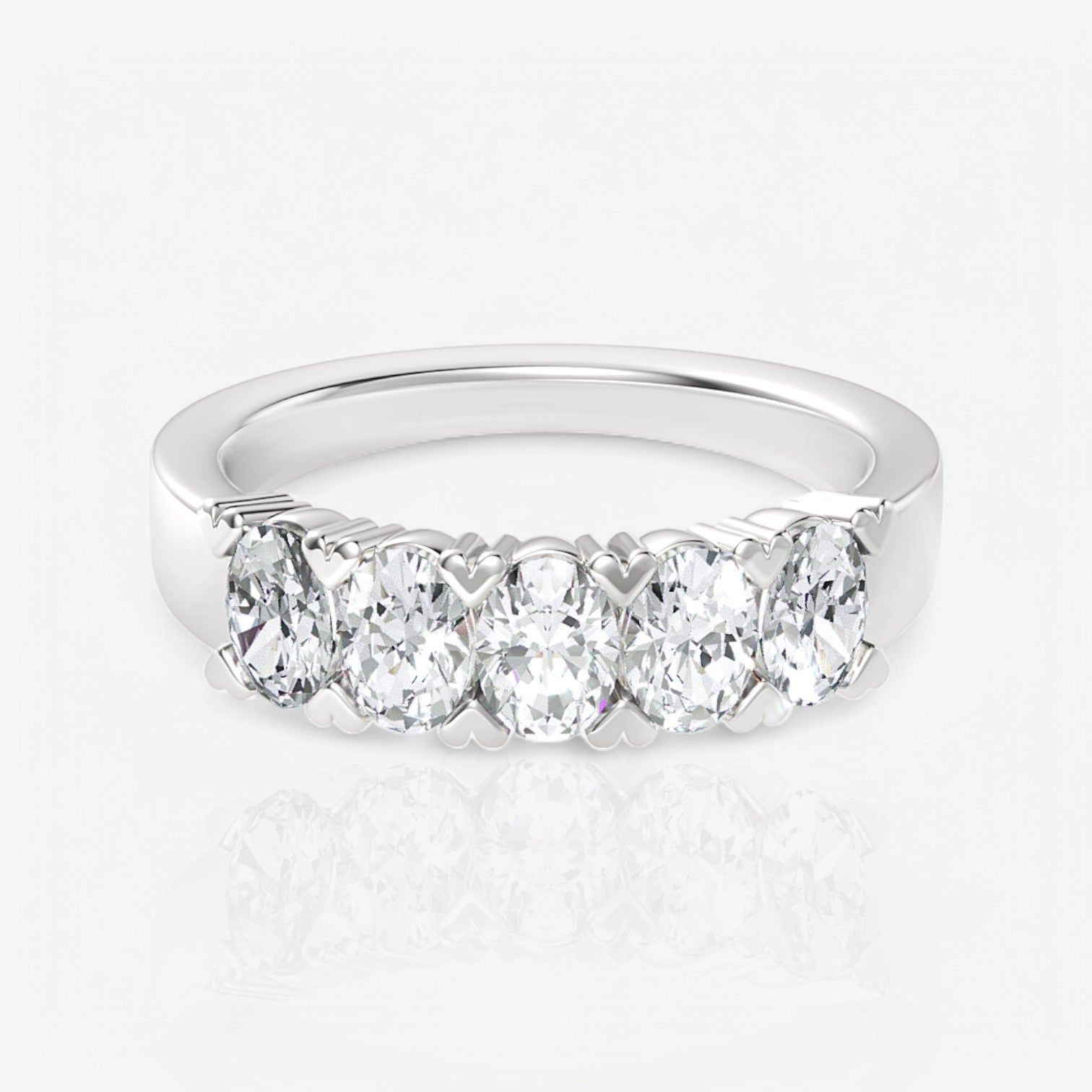 Five-Stone Oval Lab Diamond Wedding Ring