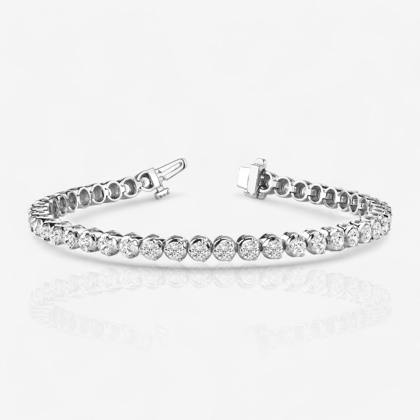 Lab Grown Light Weight Illusion Tennis Bracelet