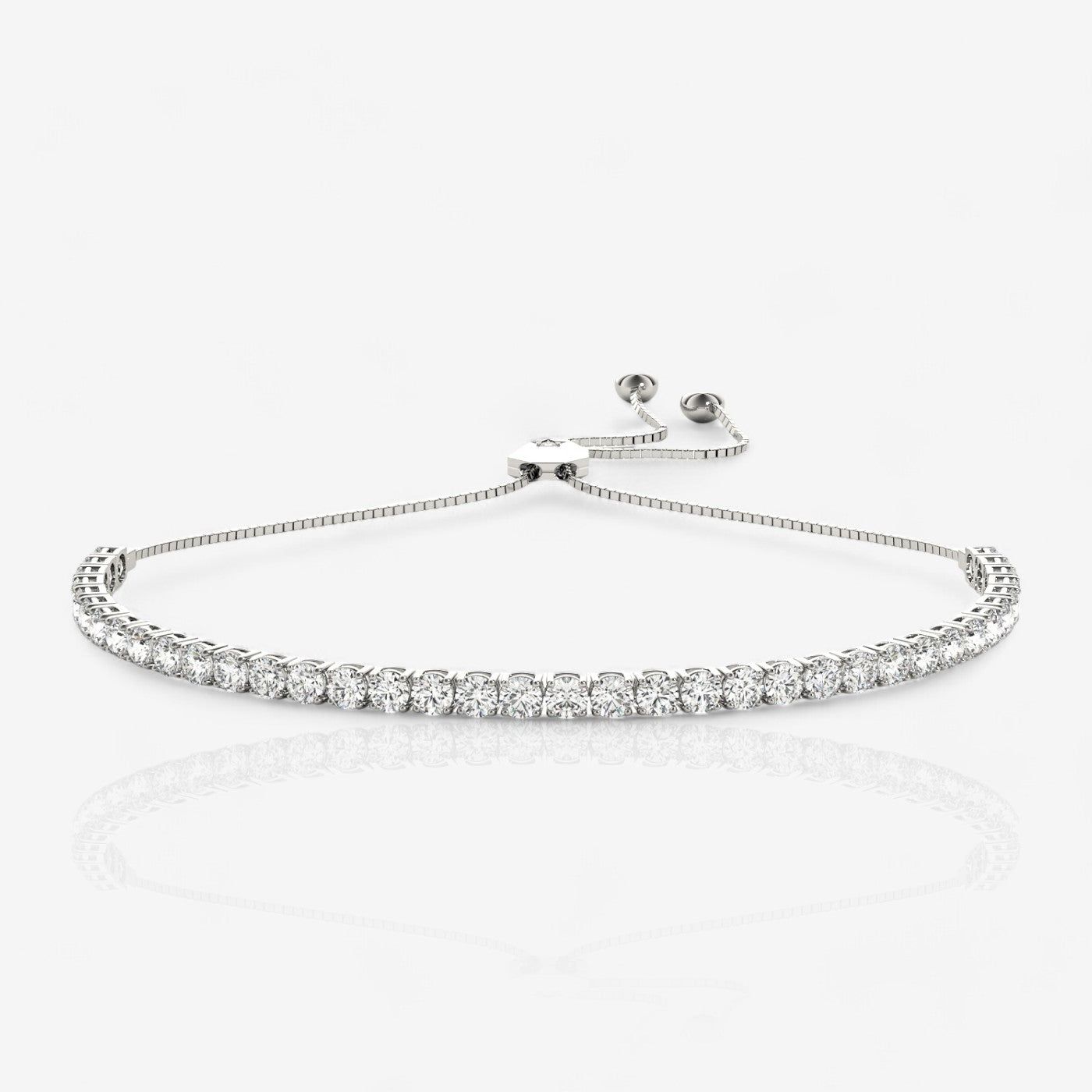 Half Tennis Diamond Bolo Bracelet