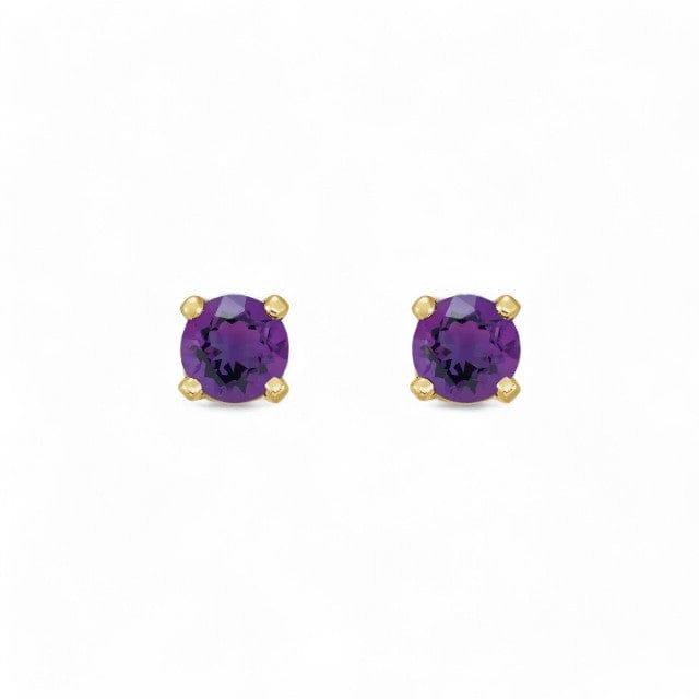 14kt Gold Birthstone Stud Earrings