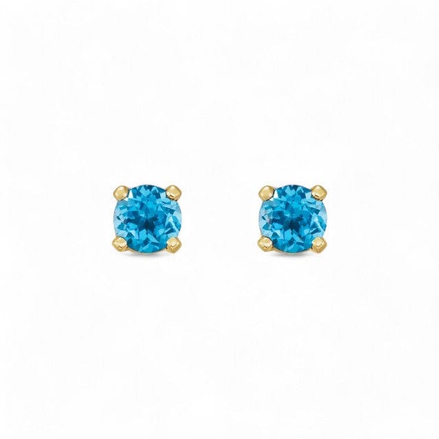 14kt Gold Birthstone Stud Earrings