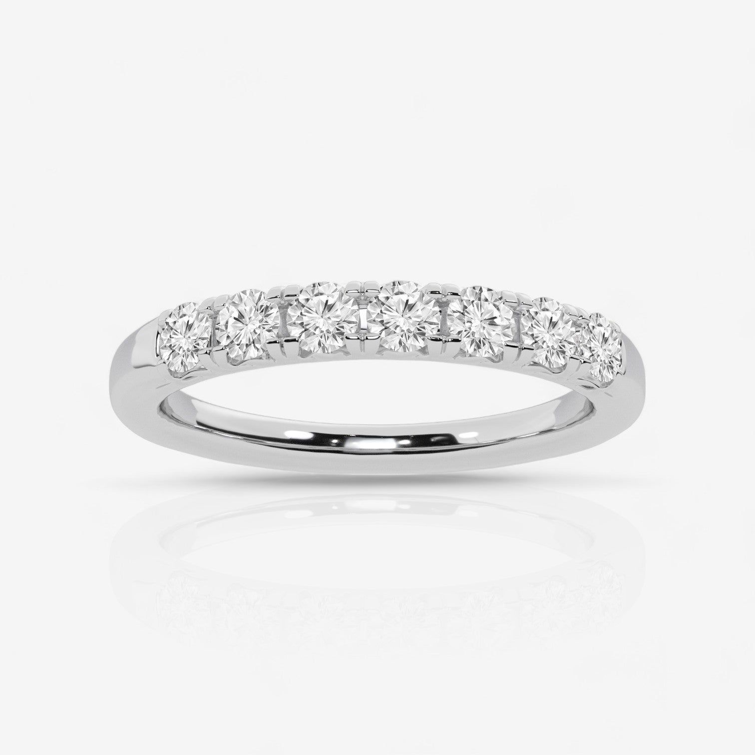 0.50 CTW Seven-Stone Round Cut Lab Diamond Wedding Ring