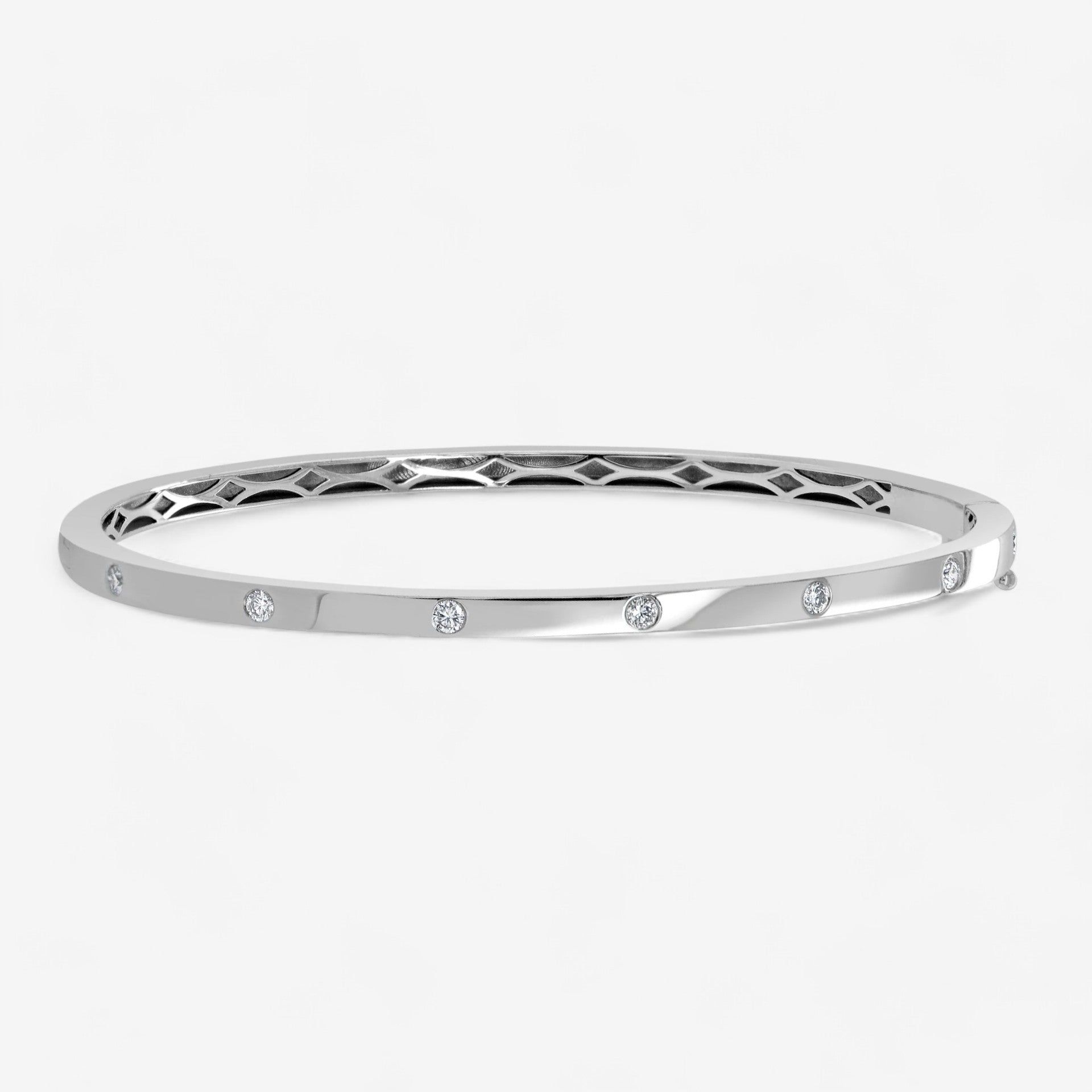 Inlay Diamond Bangle Bracelet