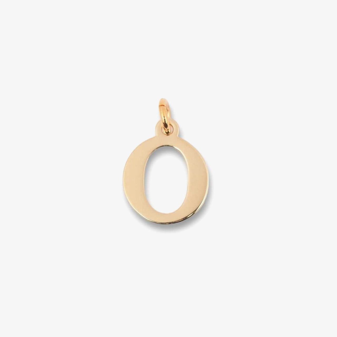 18kt Gold Plated Mini Initial Charm - O