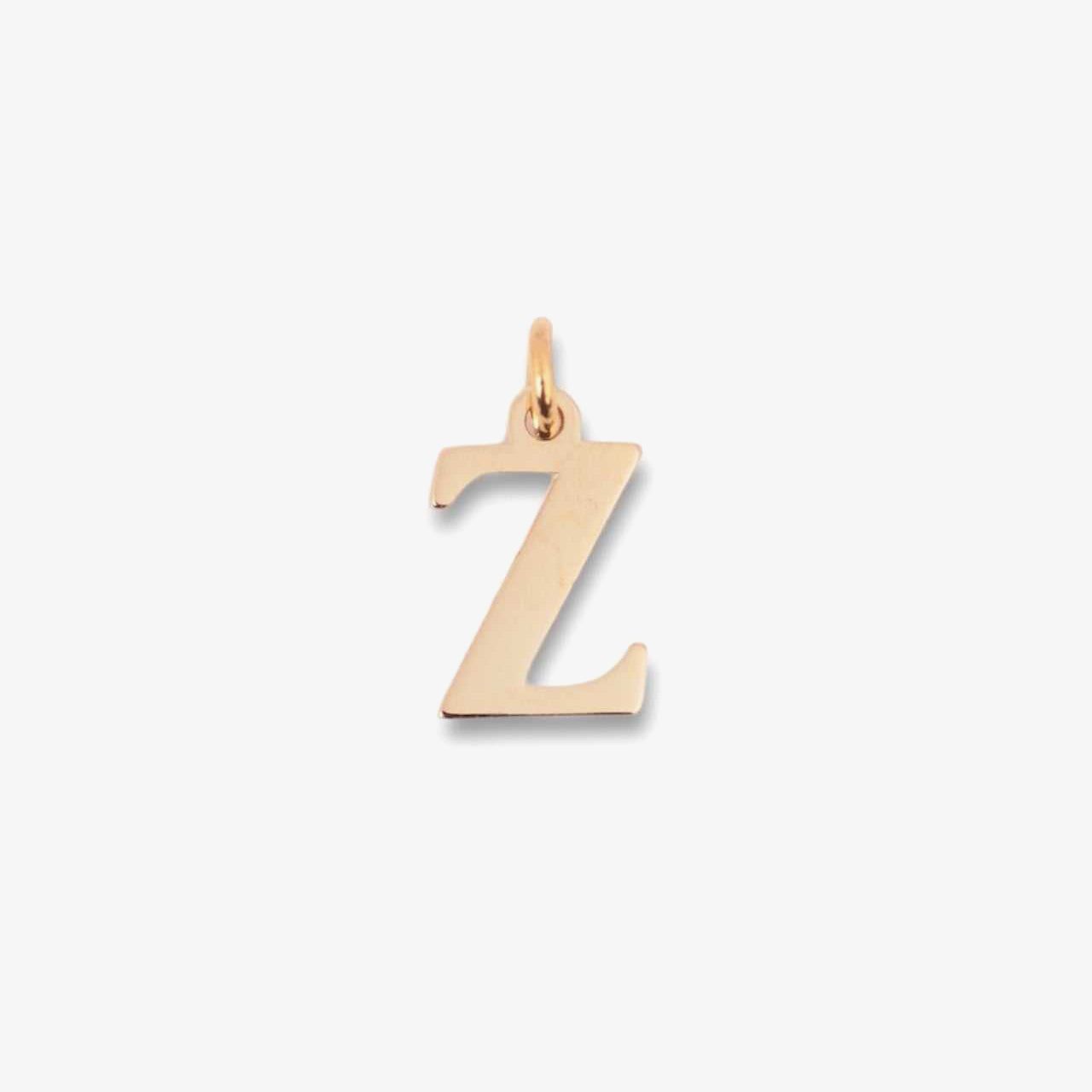 18kt Gold Plated Mini Initial Charm - Z