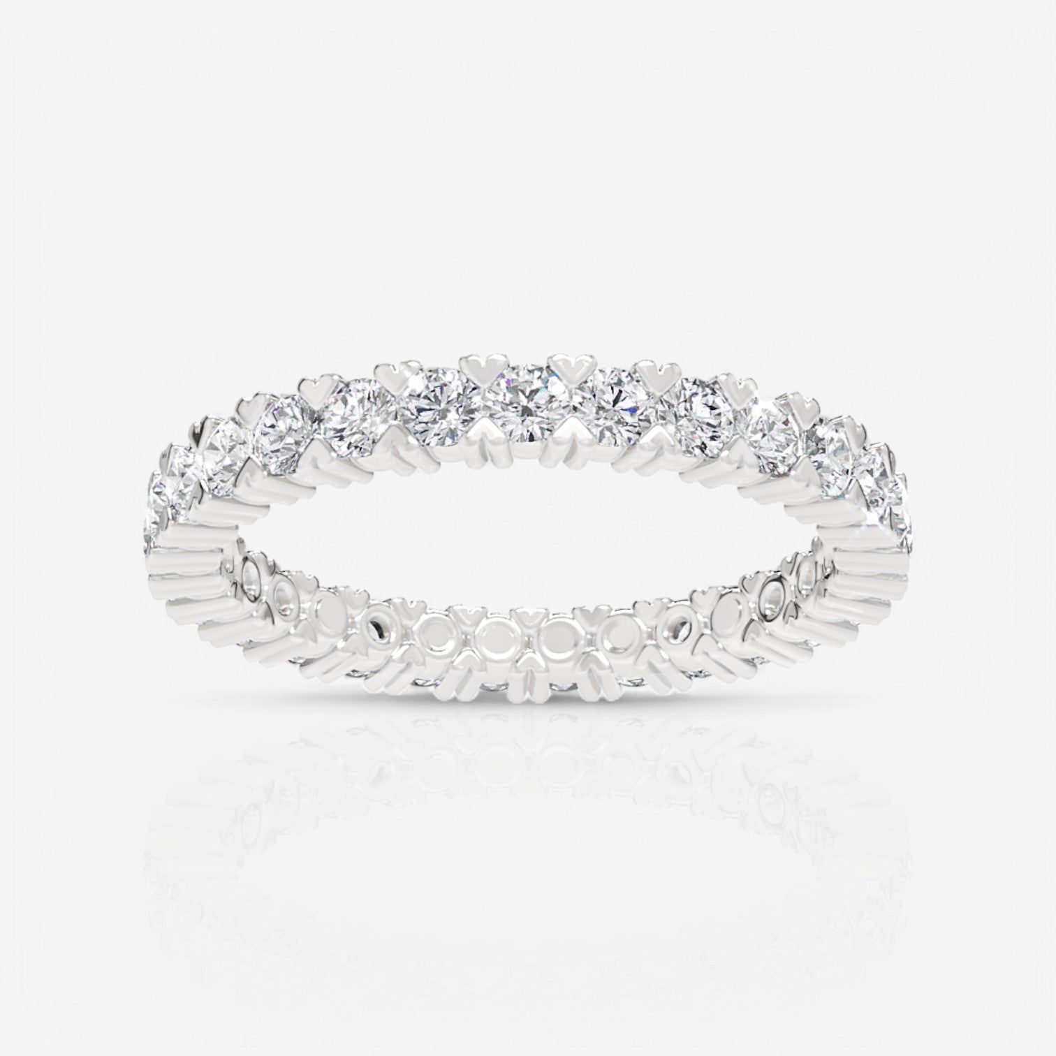 Shared Prong Round Lab Diamond Eternity Band