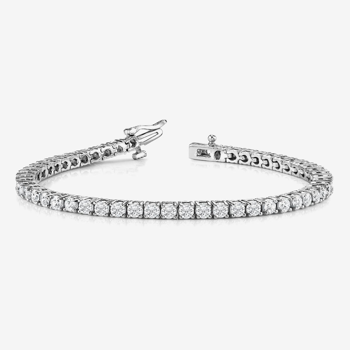 Four-Prong Lab-Grown Diamond Tennis Bracelet