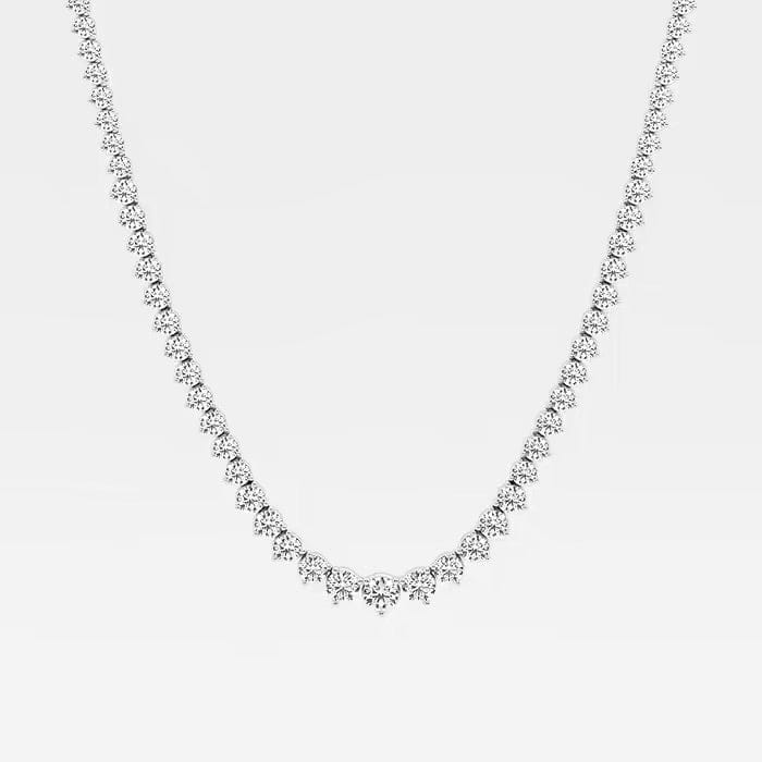 Round Lab Grown Diamond Riviera Necklace